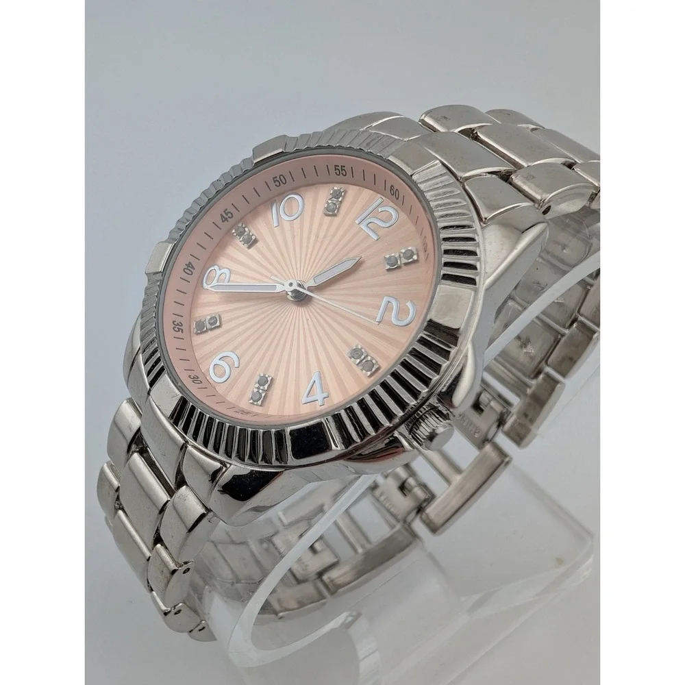 Avon Genuine 12 Diamond Accent Watch Pink Dial 8
